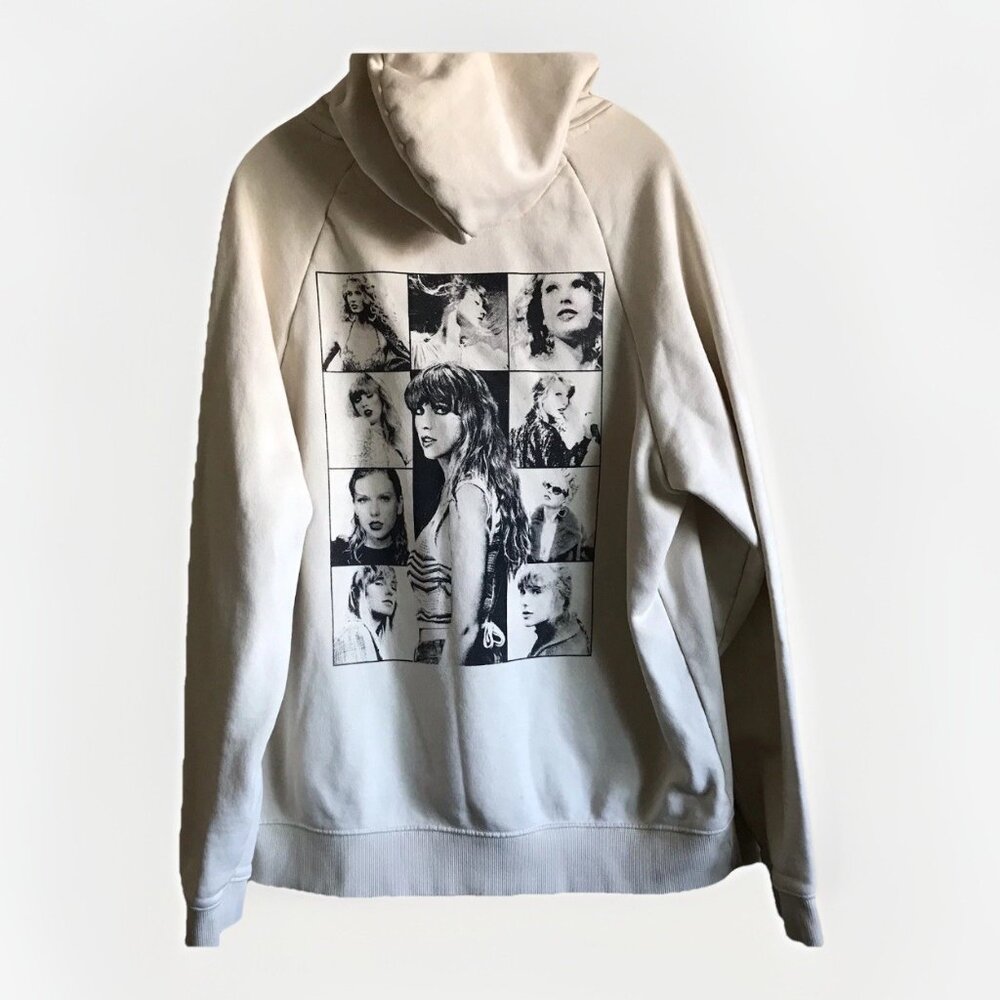 2023 Taylor Swift The Eras Tour Pullover Hoodie Size‎ Medium Unisex Beige Cream